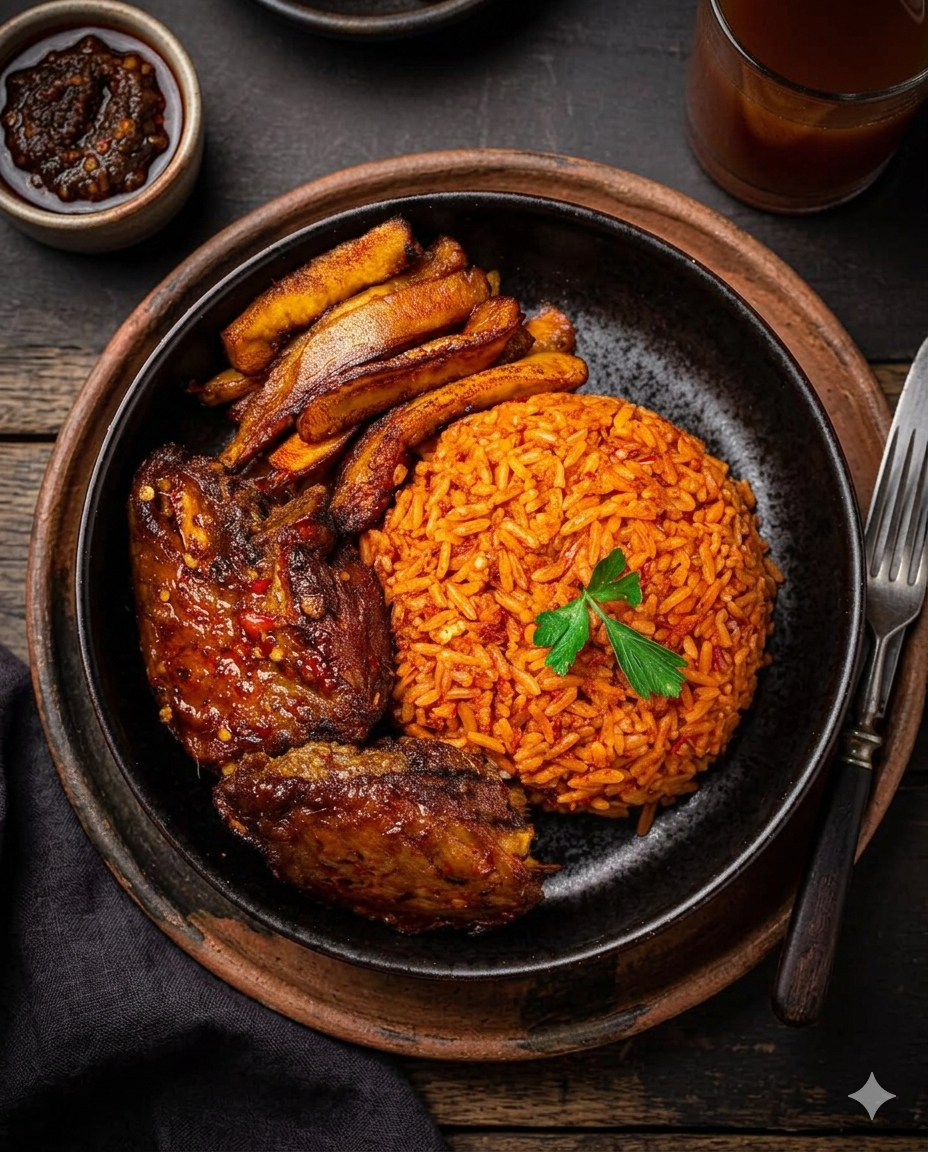 Tasty Jollof Rice with Chicken